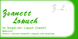 zsanett lopuch business card